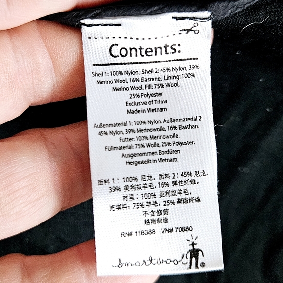 SMARTWOOL | merino wool blend quilted full zip jacket - Picture 11 of 13